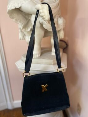 Paloma Picasso suede black handbag